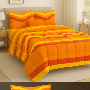 Πάπλωμα διπλό 200x240 pasion portokali σειρά colors