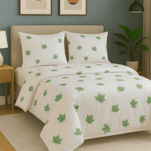 Παπλωματοθήκη διπλή 200x240   tree leaves prasino σειρά marbell