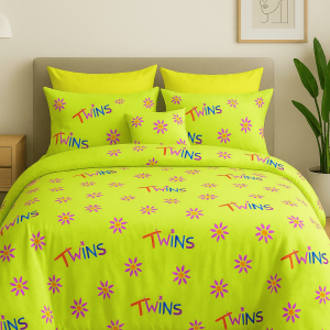 Παπλωματοθήκη διπλή 200x240      twins portokali σειρά colors