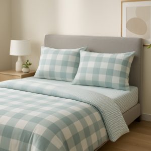 Παπλωματοθήκη διπλή 200x240   checkered fystiki σειρά marbell